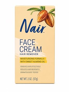 Nair Face Cream Hair Remover - Moisturizing with Sweet Almond Oil